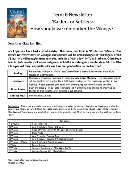 Term 6 2025/26 – Raiders or Settlers: How Should We Remember the Vikings?