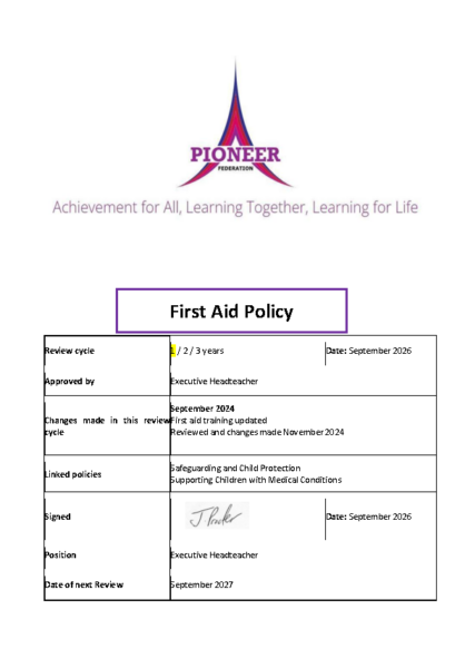 First Aid Policy