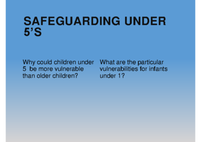 Safegaurding Under 5’s Early Years Hub Session
