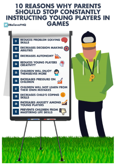 10 Reasons Why Parents Should Stop Constantly Instructing Your Players In Games