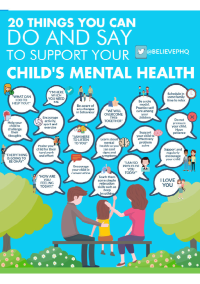 20 Things You Can Do And Say To Support Your Childs Mental Health