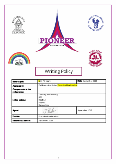 Writing Policy