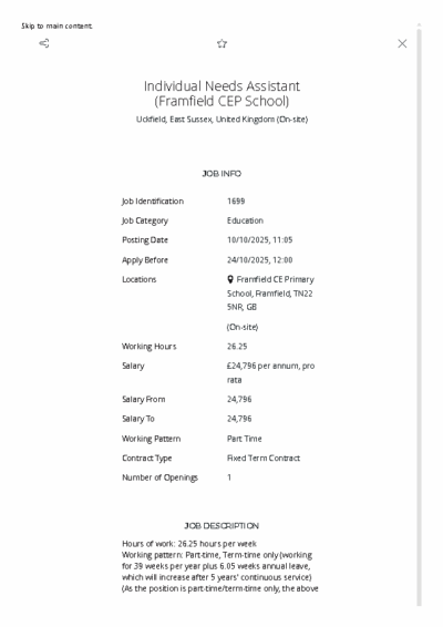 INA Job Details – Closing Date Now 14 November