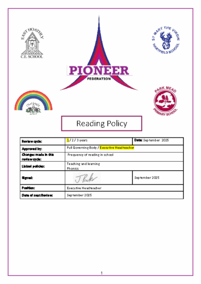 Reading Policy