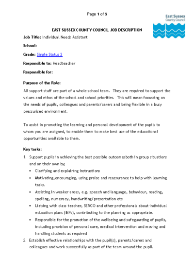 INA Job Description