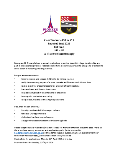 Class Teacher Vacancy